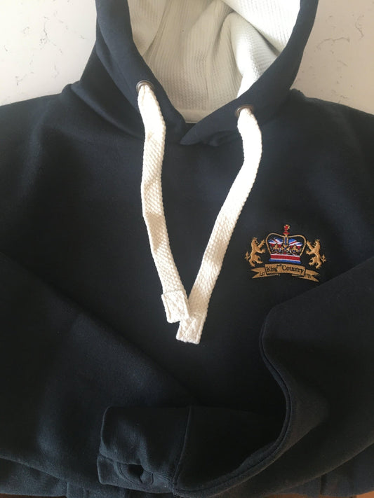Rival Crest Logo Pullover Hoody - Black/ - Gold - King & Country -