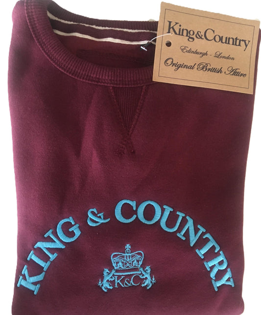 Arch Rival Crew Neck Sweatshirt Claret / Blue - King & Country - Sweatshirt