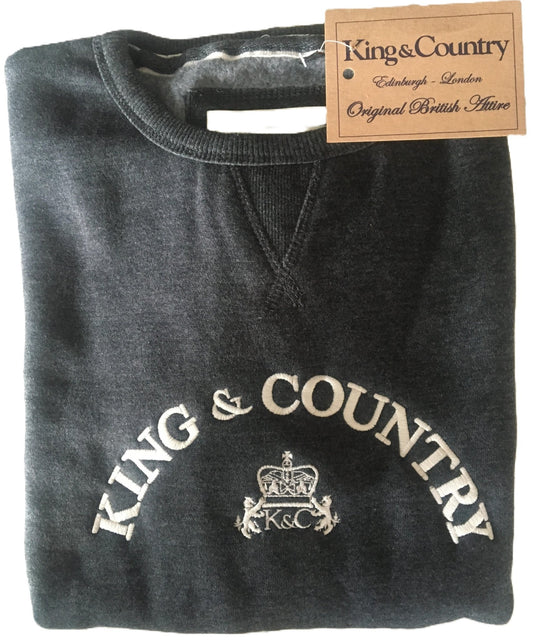 Arch Rival Crew Neck Sweatshirt Dark Grey / Ecru - King & Country - Sweatshirt