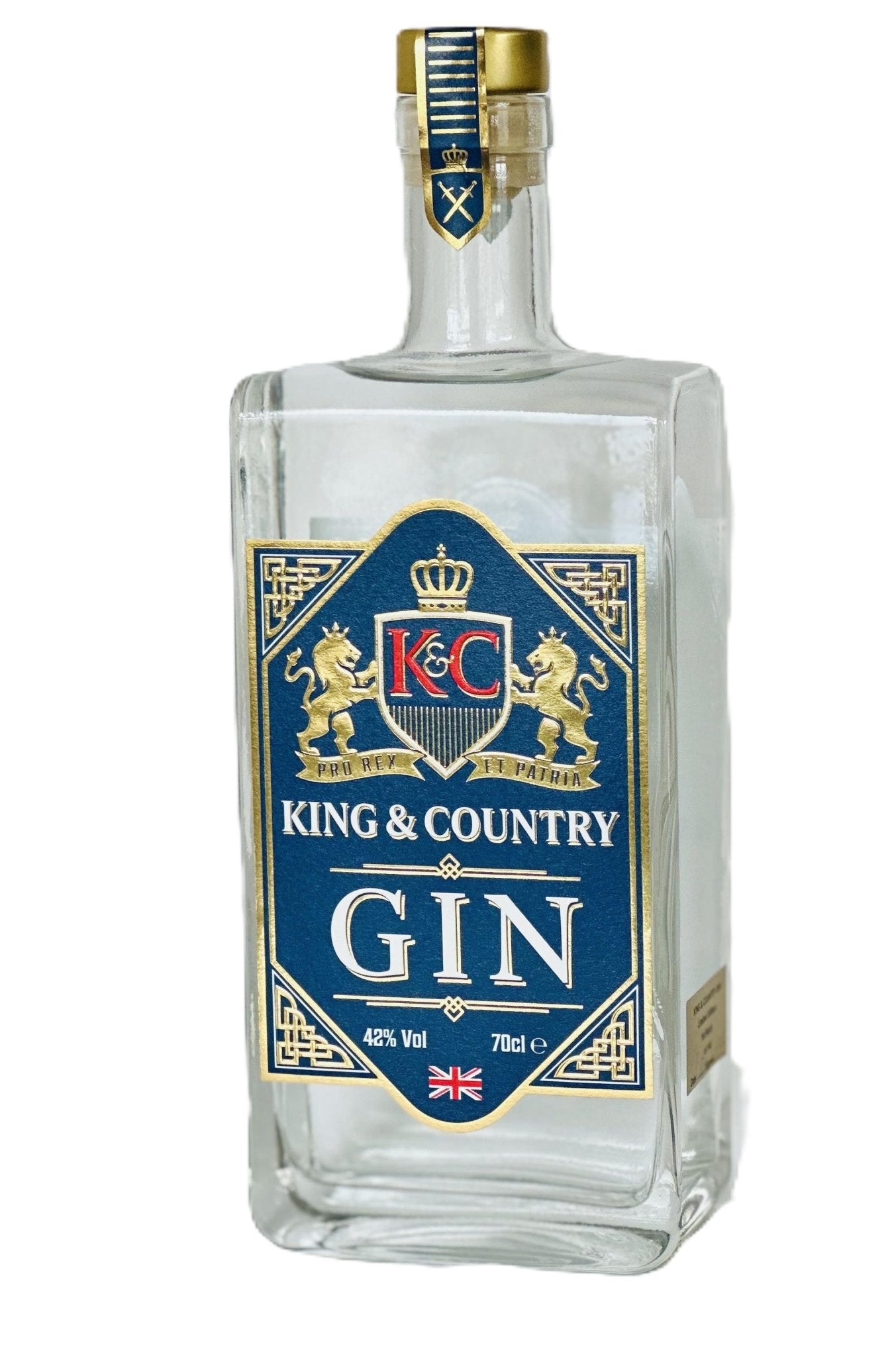 Premium King & Country Hand Crafted Gin, 70cl, 42% ABV - King & Country - Beverage