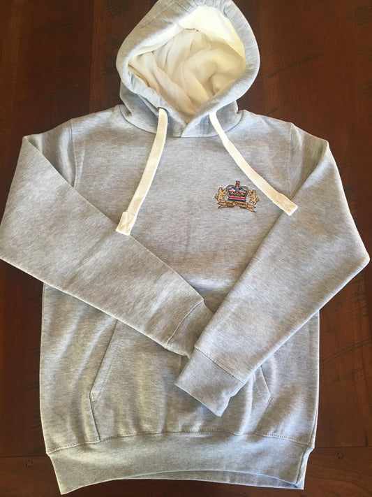 Rival Crest Logo Pullover Hoody - Marl Grey / - Gold - King & Country -