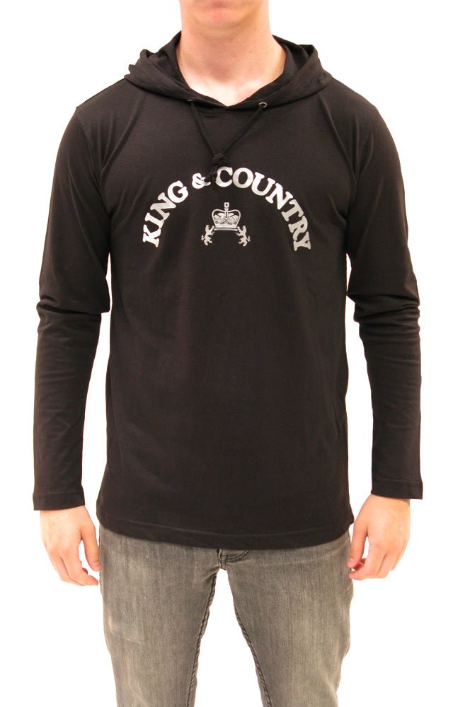 Rival Hooded T Shirt - Black - King & Country - Hooded T Shirt