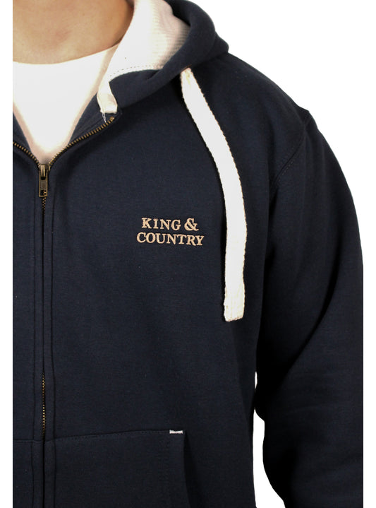 Original Logo Zip Hoody - Navy - King & Country - Hoody
