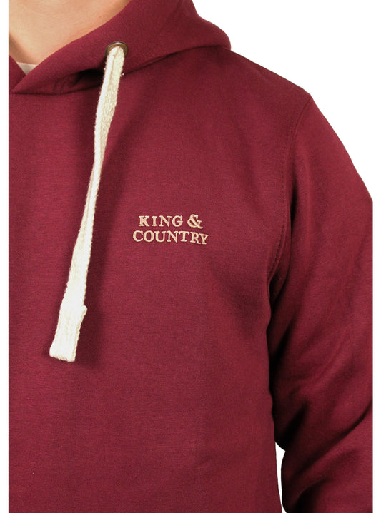 Original Logo Pullover Hoody - Claret - King & Country - Hoody