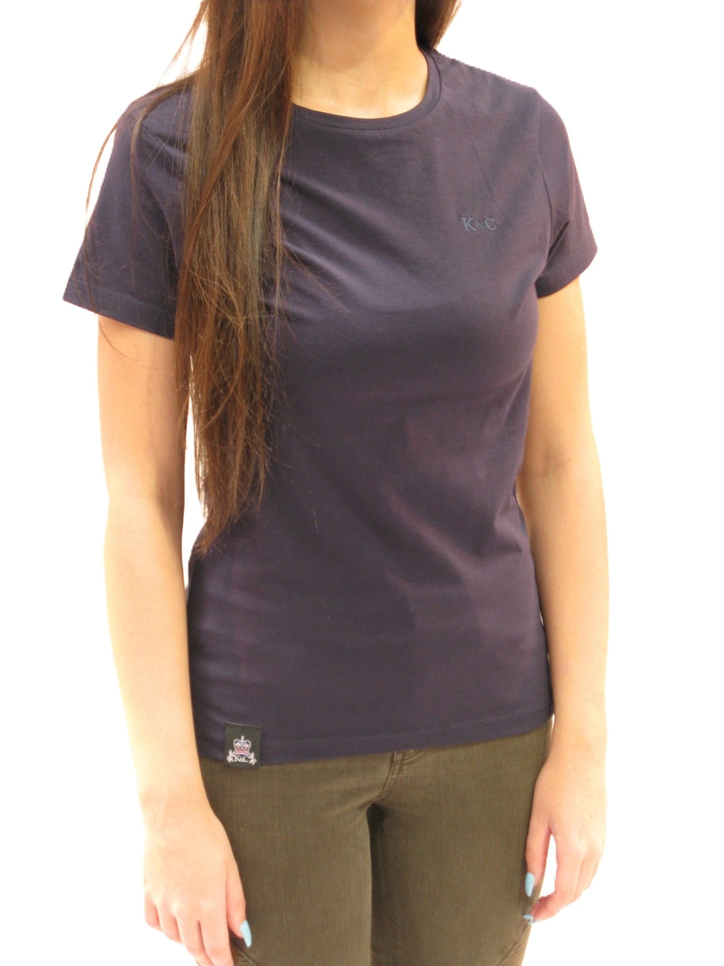 KING & COUNTRY Crew Neck Athletic Fit Contoured Women`s T Shirt - Navy - King & Country - T Shirt