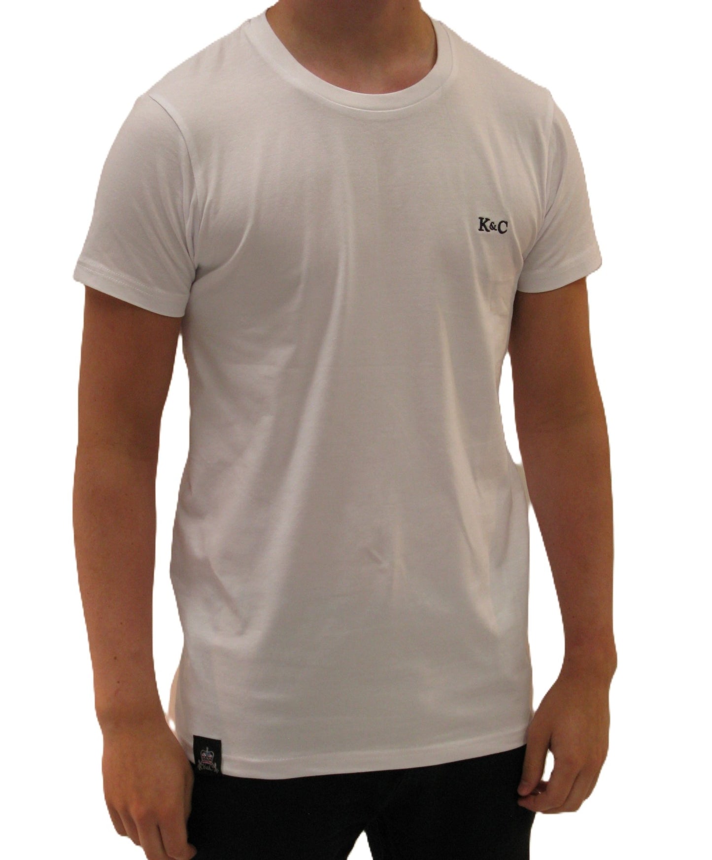 KING & COUNTRY Athletic Fit Short Sleeve Crew T Shirt - White/Navy - King & Country - T Shirt