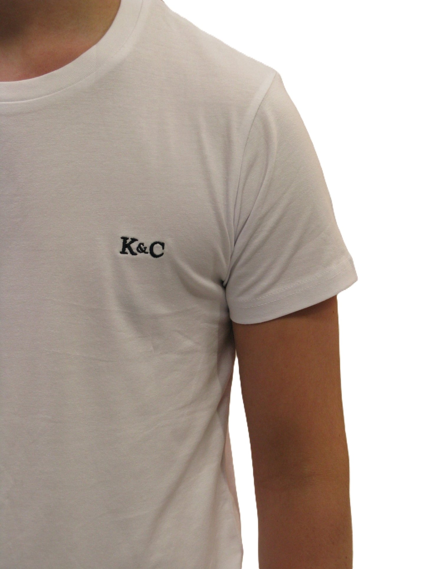 KING & COUNTRY Athletic Fit Short Sleeve Crew T Shirt - White/Navy - King & Country - T Shirt