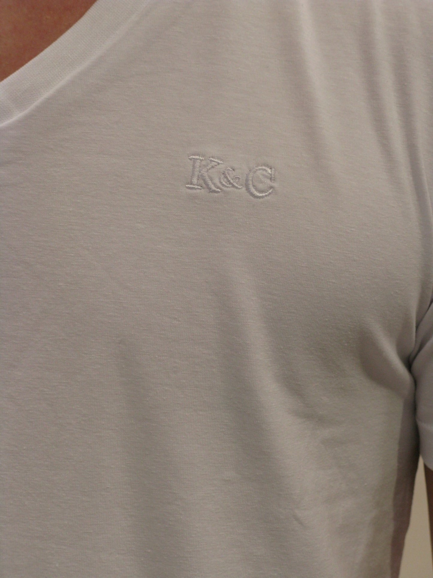 KING & COUNTRY V Neck short sleeve active fit T shirt - White - King & Country - T Shirt