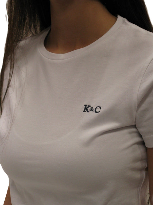 KING & COUNTRY Crew Neck Athletic Fit Contoured Women`s T Shirt - White - King & Country - T Shirt