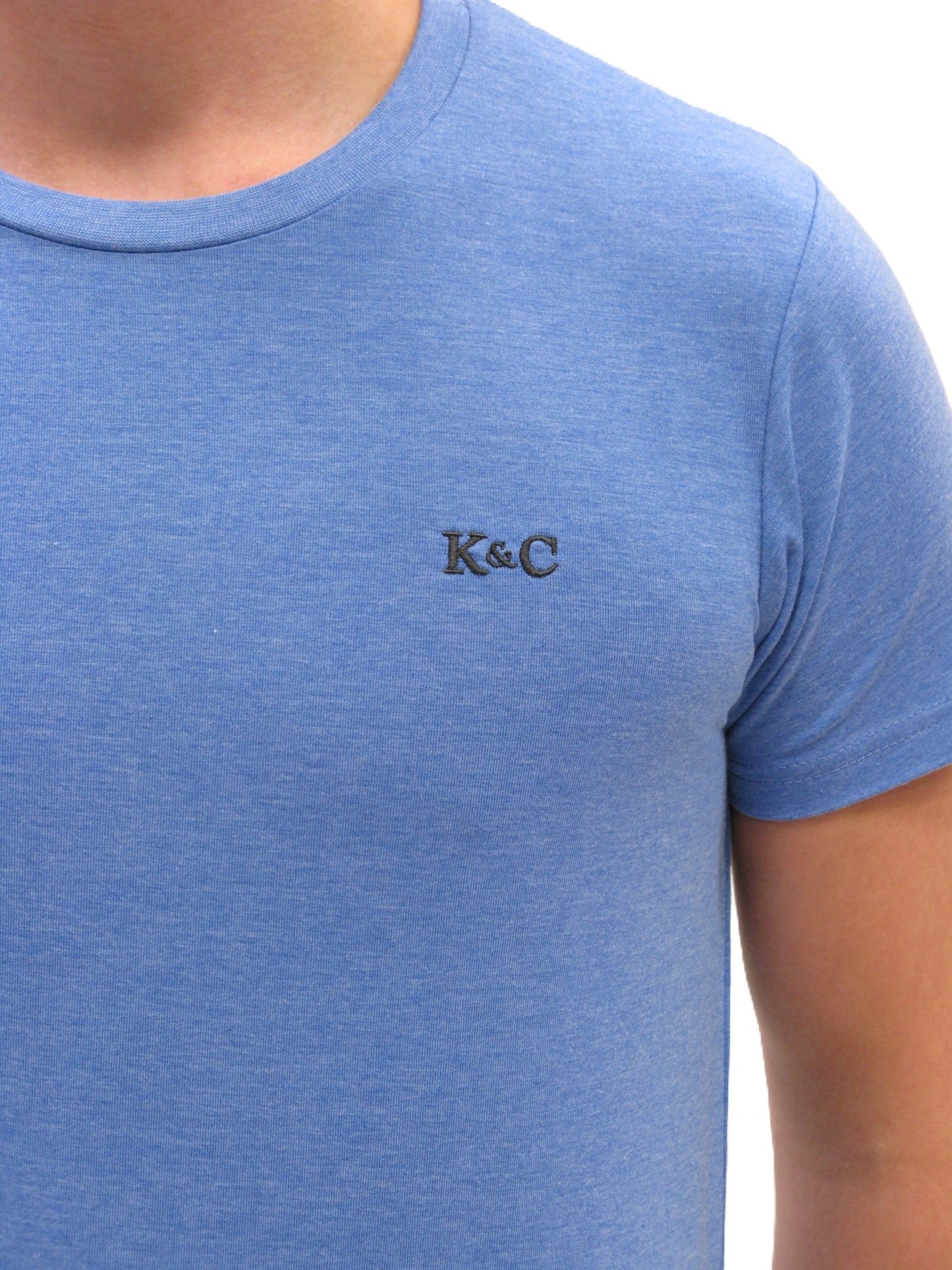 KING & COUNTRY Athletic Fit Short Sleeve Crew T Shirt - Heather Blue - King & Country - T Shirt