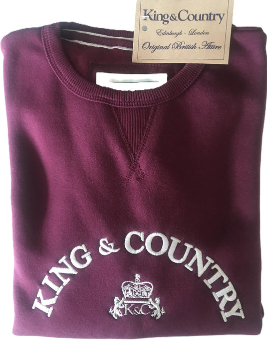 Arch Rival Crew Neck Sweatshirt Claret/Ecru - King & Country - Sweatshirt