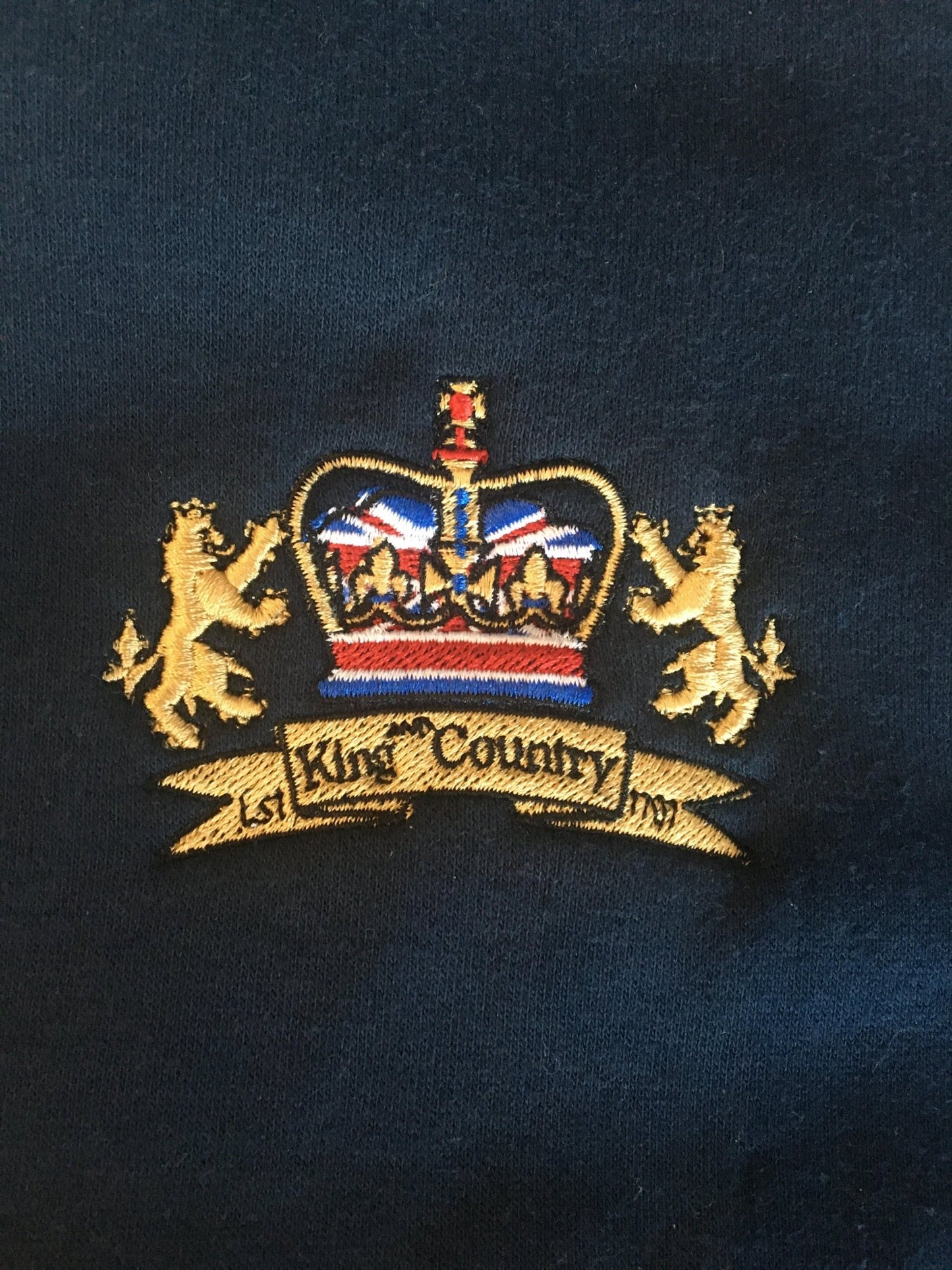 Rival Crest Logo Pullover Hoody - Navy / - Gold - King & Country -