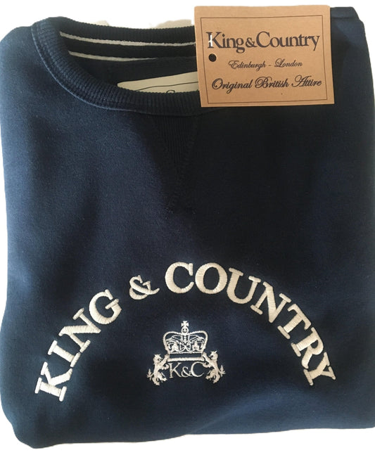 Arch Rival Crew Neck Sweatshirt Navy/Ecru - King & Country - Sweatshirt