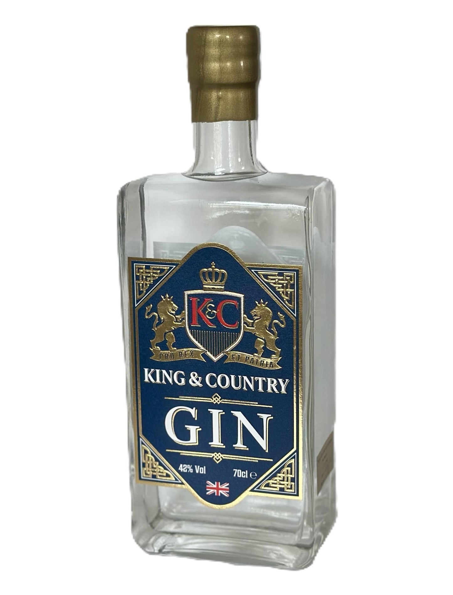 Waxed Top King & Country Hand Crafted Premium Gin, 70cl, 42% ABV - King & Country - Beverage