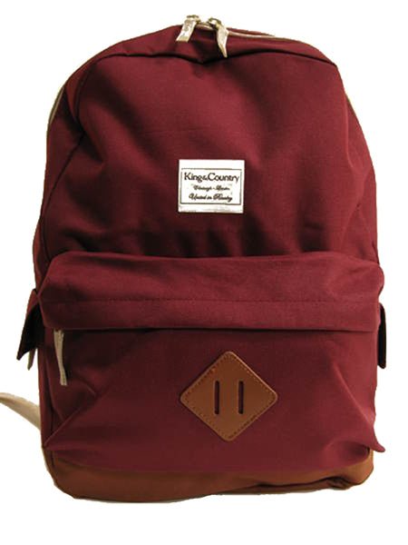 Rival Heritage Backpack - Burgundy/Tan - King & Country - Bag