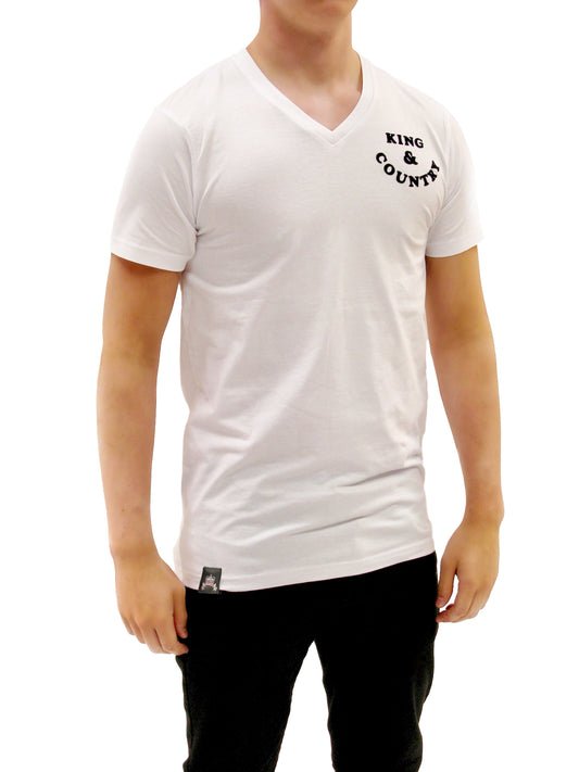 Rival V T Shirt - White/Black