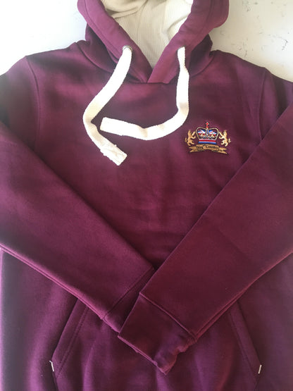 Rival Crest Logo Pullover Hoody - Claret /-Gold