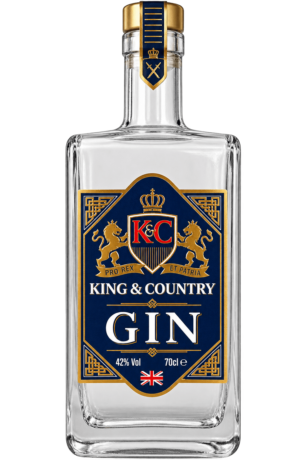 King & Country Multi-Award-Winning British Gin — 70cl, 42% ABV - King & Country - Beverage