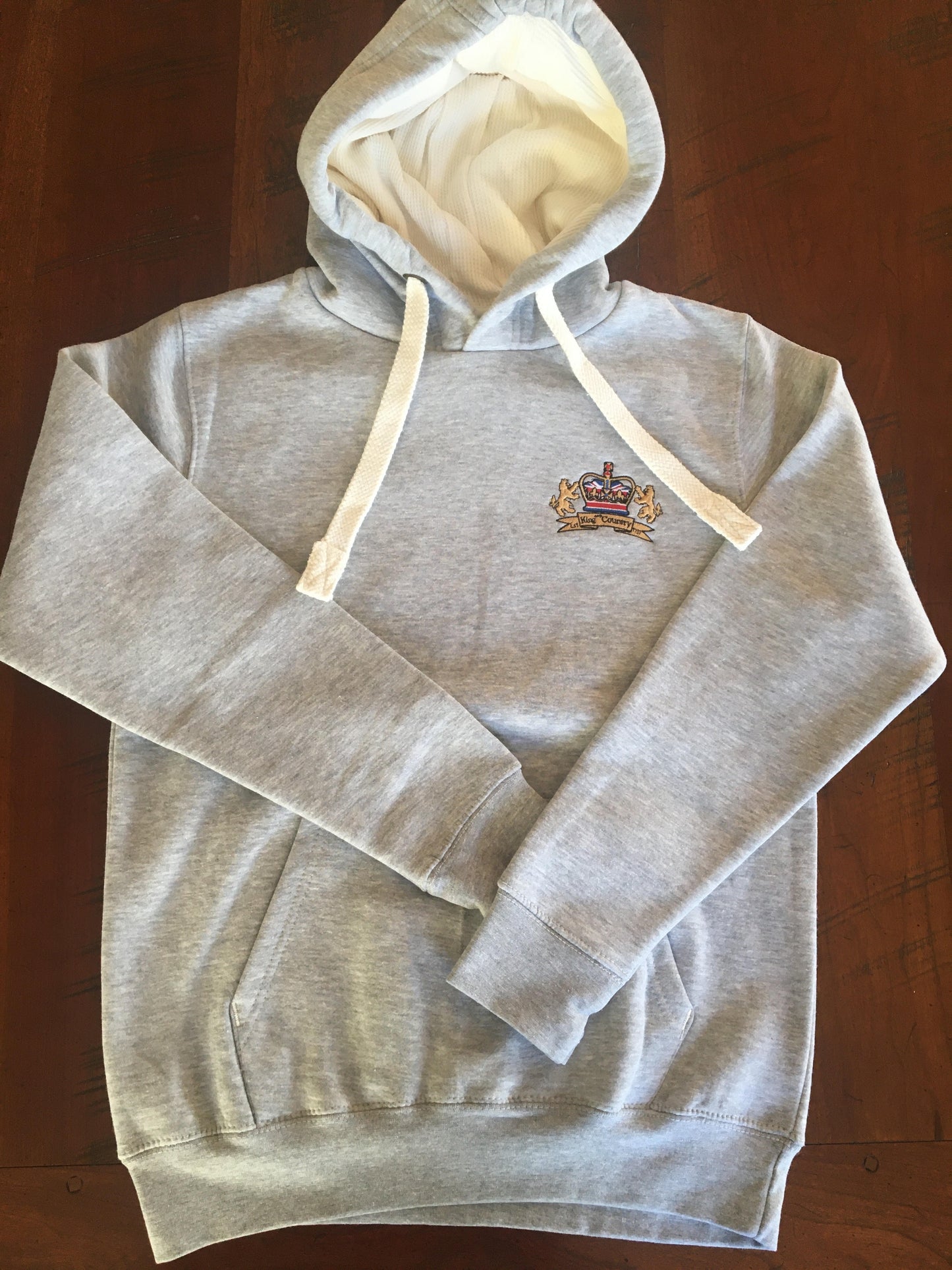 Rival Crest Logo Pullover Hoody - Marl Grey /-Gold